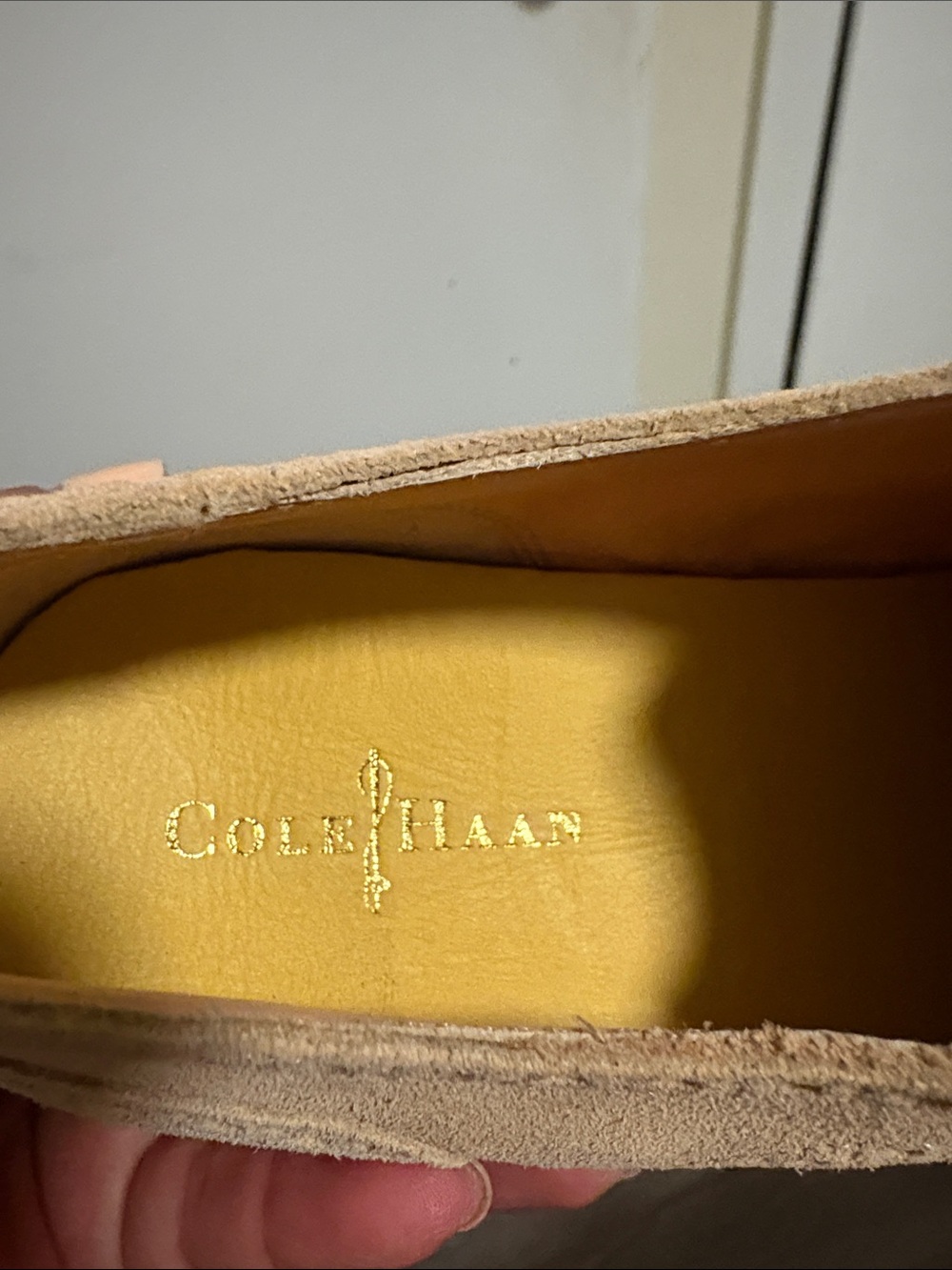 Cole Haan Lunargrand Wingtip Oxford Women’s Shoes Size 5.5 Suede w Yellow Sole - Picture 5 of 5